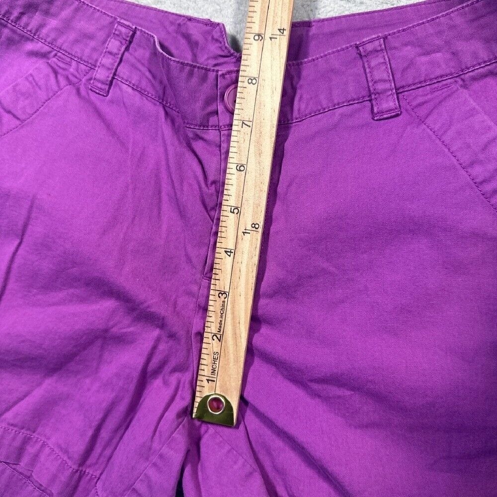 Columbia Shorts Women 6 Purple 100% Cotton Chino Hiking Outdoor Gorpcore Summer - Picture 8 of 9